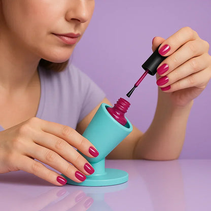 Soporte de Esmalte Portátil – ¡Sujétalo y Pinta sin Derramar Nada!