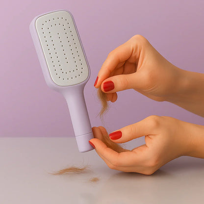 Cepillo para Cabello – ¡Se Limpia Solo y Desenreda en Segundos!