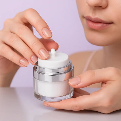 Pote de Crema al Vacío - ¡Hecho para Tu Rutina de Cuidado de la Piel!