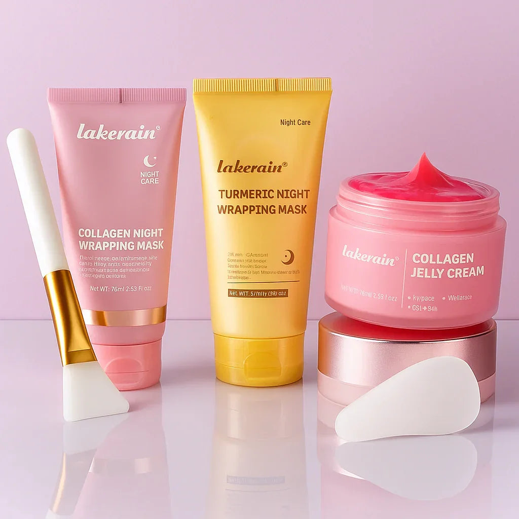 Kit de Skin Care Nocturno con Colágeno – Mascarilla y Gel Hidratante Facial