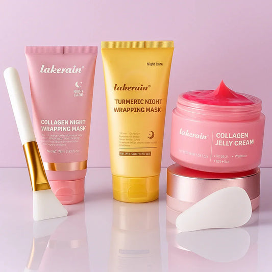Kit de Skin Care Nocturno con Colágeno – Mascarilla y Gel Hidratante Facial